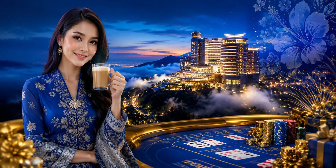 Wanita berbaju kebaya menikmati pengalaman pertaruhan dalam talian di Malaysia dengan gaya elegan